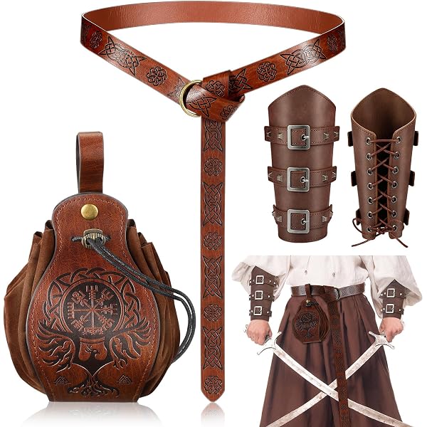 Lot De 2 Supports De Ceinture Pirate - Fourreau Réglable En Cuir PU, Style Rétro Pour Costumes Et Halloween
