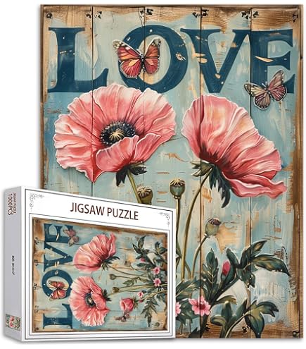 OVBOVA Puzzle 1000 pièces Adulte Cœur Lumineux sur la Plage - Œuvre d'art romantique pour la relaxation, comme décoration murale ou cadeau (70 x 50 cm