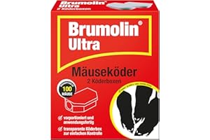 PROTECT HOME Brumolin Ultra anwendugsfertiger Mäuseköder inklusive Köderbox zur effektiven Mäusebekämpfung, 2 Stück