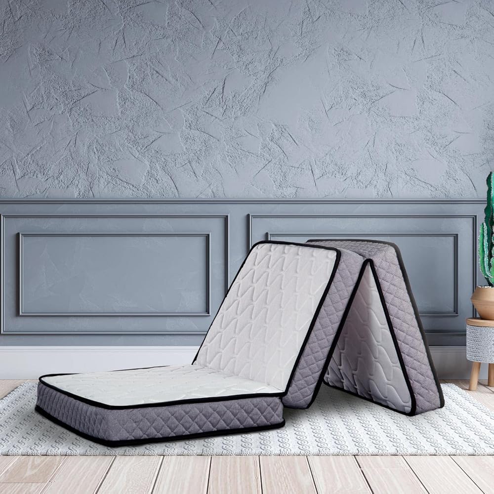 Homedius Deluxe Kuştüyü Sünger Katlanır Yatak 90x190 cm 90x190 Beyaz