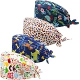 Cuffie da uniforme con bottone e fascia in cotone felpata, stampate, per  donne e uomini (stile misto), 6 pezzi : Amazon.it: Abbigliamento