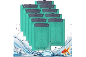 Gufastoe 10 filtri di ricambio con principio attivo anti-alghe, compatibili con Easy Crystal Filter 250 e Easy Crystal FilterBox 300, adatti per filtri Repto-DecoFilter