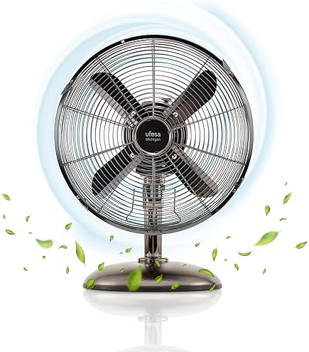 UNOLD 86830 tafelventilator chroom - chroom, 35 watt, 3-traps snelheidsregelaar, oscillatie schakelbaar, diameter ventilator ca. 30 cm