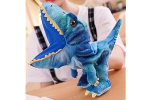 LOMTRATS Marionetas de Mano de Dinosaurios para niños,Incluye Triceratops y Tyrannosaurus Rex con Bocas Abiertas móviles, Contar Historias,Regalos de cumpleaños