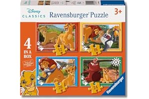Ravensburger - Puzzles Il Re Leone 4 Pack | Puzzle Bambini 3 Anni In Su | Regalo Bimba 3 Anni In Su 72 Pezzi | Puzzle Bambini 19 X 14 Cm | Puzzles Ravensburger