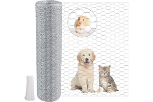 Foydream Grillage a Poule 0.4×7m, Grillage Anti Rongeur, Grillage Fine Maille Idéal pour Les Clôtures de Jardin et l'élevage de Volaille Comme Les Vaches, Les Moutons, Les Poulets et les Lapins