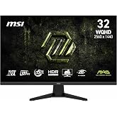MSI 31.5" MAG 325QF E18V، شاشة ألعاب، WQHD، 16:9 Flat، Rapid VA، 180 هرتز، 0.5 مللي ثانية، مزامنة تكيفية