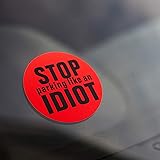 DM Novelties Stop Parking Like An IDIOT Bumper Sticker Bad Parking (24 Stickers)