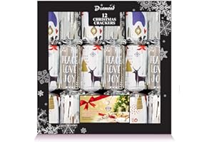 DIAMOND CHRISTMAS CRACKER Christmas Crackers Peace Love Joy 12x12in with Premium contents + 'Find the Pair' card game.
