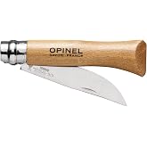 Opinel Op-001083 Inox Kayın Saplı Paslanmaz &Ccedil;elik &Ccedil;akı, Unisex, Kahverengi, Nr.9
