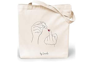 Loxato Tote Bag Femme - Sac Cabas Femme Original - Tote Bag Coton 100% Grand Tote Bag 35 x 42 x 8 cm - Sac Fourre Tout Femme en Toile