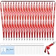 20 Pieces Red Visitor Lanyards with 20 ID Card Holders Safely Separate Visitors Lanyard Volunteer Lanyard Red Lanyards Quick-Release Neck Straps for Events, Workplaces, Volunteers