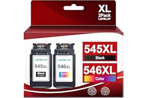 LOFBLAT PG-545XL CL-546XL Cartucce Sostituzione per 545 546 XL per MG2550s MG2550 MG2950 TS3150 TR4550 TS3350 MX495 MX490 iP2800 iP2850 Cartucce (Nero Tri-Colore, 2-Pack)