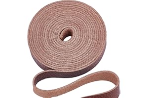 GORGECRAFT Bande de Sangle en Cuir Marron 12,5 de Large et 2m de Long Motif Litchi Bandes de Ceinture en Cuir Wrap Simple Face Cordon Plat pour Projets D'Artisanat de Bricolage