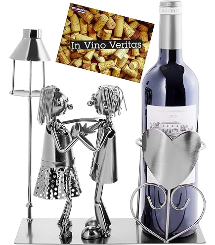 Portabottiglie Da Vino Decorativo In Metalloo | Design Umoristico, Ideale Per Regali | Per Compleanni, Natale