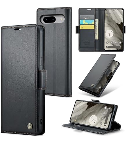 Asuwish Phone Case For Google Pixel 8 5G Zipper Wallet Magnetic Cell