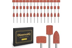 DizemoiQ 42 delar korund slipstift, uppsättning för borrmaskin, sladdlös skruvdragare, slipverktyg, slipning, polering, avgradning, trä, sten, metalltillbehör