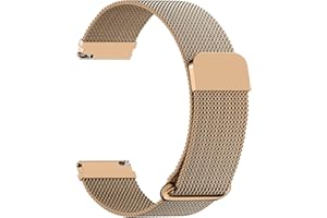 Fullmosa Cinturino 22mm 20mm Acciaio Inossidabile a Maglia, Fibbia Magnetico e Sgancio Rapido, Cinturini Metallo per Orologio per Uomo Donna, Cinturini di Ricambio per Smartwatch e Orologi da Polso