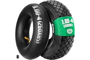 MOOVMOOV Pneumatico 3.00-4 (260x85) con Camera d'Aria Valvola Curva TR87 | Compatibile con Carrelli da Trasporto, Rimorchi, Carrelli da Giardino a 4 Ruote - Per Pneumatico 3.00-4