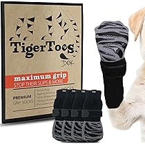 Dr Buzby's Grote Teengrepen voor Honden - Onmiddellijke Tractie op Hout/Hardhouten Vloeren, Antislip Grijpers voor Oudere Honden, Stoppen Met Glijden - Rubberen Nagels - 1