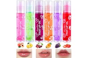 YIIFELL 6 Couleurs Roll On Lip Gloss, Gloss Transparent, Lip Oil Scented Huile A Levre, Liquide Scintillant Baume à LèVres Roll-On Lip Gloss Pour Lèvres SèChes Et Gercées Lèvres