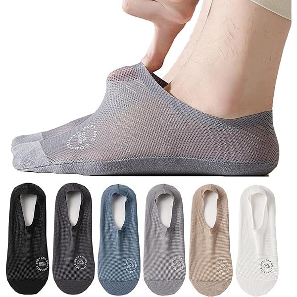 6 Paia Calzini Invisibili Donna - Nylon Traspirante Con Fondo Cotone E Antiscivolo - Taglia 35-40 EU - Foto 7