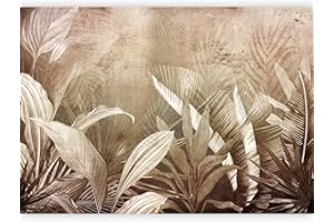 murando Carta da parati Fogli 400x280 cm Fotomurali in TNT Murale alla moda Decorazione da Muro XXL Poster Gigante Design Carta per Pareti Soggiorno Natura Palme Calcestruzzo beige b-A-10082-a-a