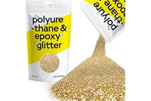 HEMWAY Purpurina para resina cristales metálicos dorados y plateados para manualidades con epoxi copos microfinos vasos de cera derretida 100 g/3,5 oz