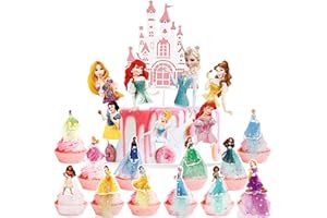 Princess Xingsky Cake Topper Geburtstag Mädchen, 20 Stück Deko Prinzessin, Prinzessin Geburtstag Deko, Tortenaufleger Prinzessin für Kinder Mädchen Geburtstags Kuchen Cupcake Topper Dekoration Party