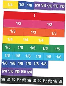 Bandes De Fractions Aimantées En Mousse - Apprentissage Visuel Des Fractions - Jeu Éducatif 6 Ans Et Plus - Learning Resources