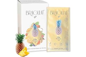 Bragulat Zumo Bebidas y Refrescos Instantáneas en Polvo Concentrado de Frutas, Piña - 15 Sobres