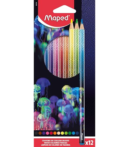 Matite colorate triangolari ergonomiche Jumbo linea Combino. 12 Colori + 1 grafite con