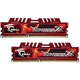 G.Skill - F3-12800CL10D-16GBXL - 16 GB RipJawsx - Memoria RAM (kit 2 x 8 GB, DDR3-1600 MHz, PC3 12800, CL 10), rosso