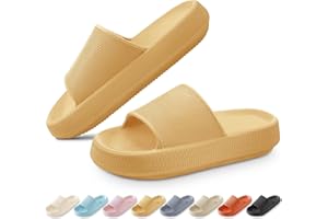 BHFRGAS Cloud Sliders Women Men，Cloud Slippers with Thick Outsole，Non-Slip Soft Summer Mens Womens Slippers Flip Flops，Shower Bathroom Slippers Pillow Slides for Beach,Pool and Outdoor