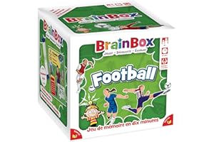 The Green Board Game Co. | BrainBox : Football | Jeu de société | A partir de 8 Ans | 1 Joueur + | 10 Minutes
