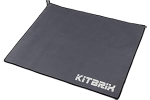 KitBrix Outdoor Change Mat - Soft Microfibre Keeps Feet Dry - Sports Changing Mat, Wetsuit Changing Mat, Wild Swimming Changing Mat, Surf Changing Mat, Transition Mat - Water Resistant Camping Mat