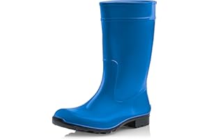 Ladeheid Bottes de Pluie Femme en Caoutchouc PVC avec Semelle Extérieure Antidérapante 100% Imperméable Chaussures pour femmes résistantes à l'eau LA-967