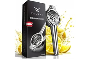 ‎VALUXE VALUXE® Premium Zitronenpresse Edelstahl - Hand Zitruspresse für Zitronen, Limetten & kleine Orangen - Manuelle Limetten-Presse, Citrus Handpresse, Lemon Squeezer spülmaschinengeeignet