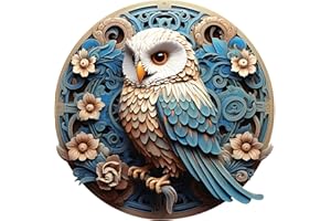 Kingbar Holzpuzzle Erwachsene 300 Stück, 3D Bunt Eule Holz Puzzle, Puzzle Aus Tierteilen, Tierform Puzzleteile Mit Box, Familie Geschenk, 34.5 * 34.5cm, L