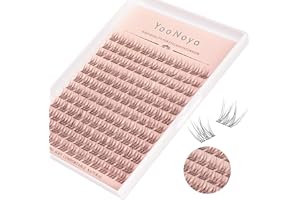 YOONOYA Pestañas individuales, 144 unidades, 10 – 12 mm, rizado en C, extensiones de pestañas postizas, extensiones de pestañas personalizadas, para casa (QF de 10-12 mm)