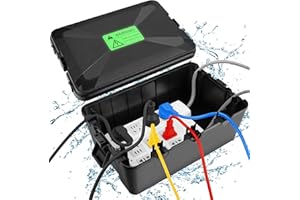 CRIOLPO Extra Large Weatherproof Electrical Box-32x22x13cm, IP54 Outdoor Extension Lead Waterproof Outdoor Electrical Socket Plug Box, Protect Holiday Decoration Lights Power Strip-Socket not included