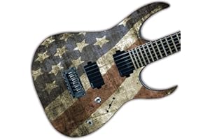 DESIGNDIVIL Custom Guitar Skin Wrap Laminated Vinyl Air Lease Decal. USA Grunge Flag GS20