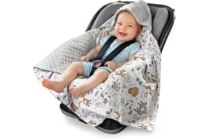 Medi Partners Slagtäcke 100% bomull 85 x 85 cm gosig filt för barnvagn babystol universell babyfilt dubbelsidig babyfilt bugg
