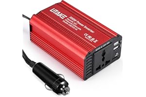 TOWALLMARK wechselrichter 12v auf 230v 300W stromwandler 12 auf 230/steckdose Auto Adapter/Auto wechselrichter,Inverter,inkl. Kfz Zigarettenanzünder Stecker [Energieklasse A+]