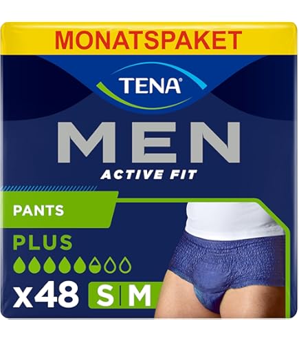TENA Men Washable Protective Pants - Black, Size L - Light Absorption Boxers For Drips And Dribbles | Buy Now With Express International Delivery