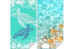 HOQQUE Strandtuch Mikrofaser Badetuch Groß 180x80 2 Set Strand XXL Strandhandtuch Saunahandtuch Strandtücher Sandfrei Saunatuch Microfaser Handtuch Beach Towel Zubehör Schnelltrocknend Strandlaken