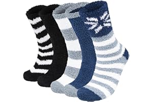 CHALIER COZY 5 Paires Chaussettes Homme Floues Hiver Chaussettes Moelleuses Pantoufle Doux Maison Chaudes Thermiques pour Homme Femme