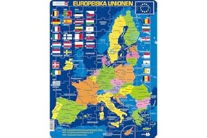 Larsen A39 L'Unione europea (UE), edizione Svedese, Puzzle Incorniciato con 70 pezzi