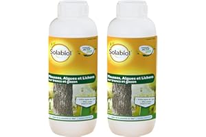 MAISANGE Solabiol - Mousses, algues et lichens sur Troncs et Gazon 2 L - Action Rapide, Effet Visibles jusqu'à 2 Mois - SAMOUS1