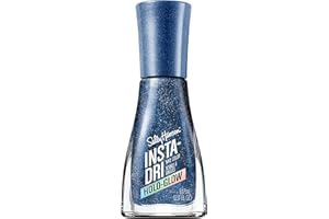 Sally Hansen Insta-Dri, Holo-Glow, Holo-back, lakier do paznokci, prosty w użyciu, trwały, piękny kolor, łatwo rozprowadza się na paznokciach, bez rozmazywania, 0,3 uncji